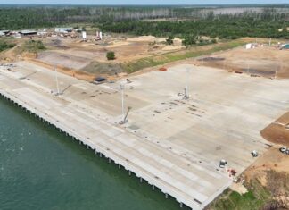 Fuerte avance de obras en el puerto de Ituzaingó