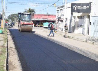 Mariano Hormaechea acompaño el inicio de reasfaltado de calle José E. Gomez