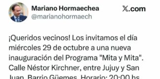 “Programa Mita y Mita”: nueva inauguración en barrio Güemes