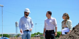 Construcción de la nueva terminal de omnibus de Goya