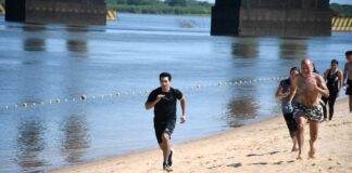 Playas de Corrientes: así fueron las pruebas físicas a postulantes a guardavidas