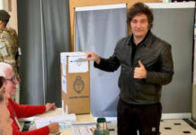 El presidente Javier Milei votó en medio de un fuerte operativo