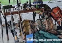 Allanaron una cabaña y encontraron armas con silenciadores para caza ilegal