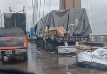 Tres camiones chocaron en el puente Zárate Brazo Largo