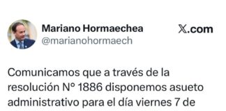 Asueto administrativo en adhesión al Día del Empleado Municipal