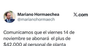 El Municipio de Goya abonará este Viernes el Plus de $42.000 a empleados municipales