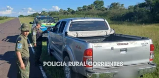 Intentaron huir de la Policía y fueron descubiertos llevando carne vacuna