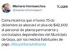 Lunes 15 de Diciembre, la Municipalidad de Goya abonará el Plus de $42.000