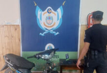 Policía recuperó moto robada en el mes de Diciembre