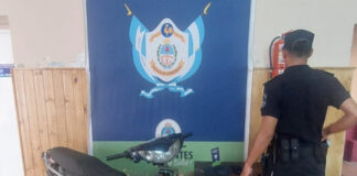 Policía recuperó moto robada en el mes de Diciembre