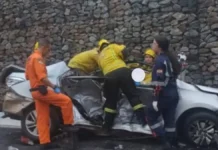 Una familia correntina que viajaba a Brasil chocó