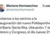 Inauguración nuevo Polideportivo Barrio Santa Rita