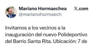 Inauguración nuevo Polideportivo Barrio Santa Rita