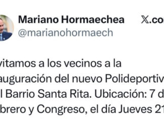 Inauguración nuevo Polideportivo Barrio Santa Rita
