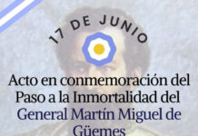 Paso a la inmortalidad del General Martín Miguel de Güemes