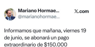 Bono extraordinario de $150.000 para personal jornalizado bancarizado y por expediente