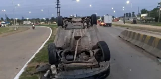 Vuelco en Corrientes: iban alcoholizados, chocaron y resultaron ilesos