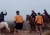 Jinetes atacaron a piedrazos y con boleadoras a runners durante una carrera