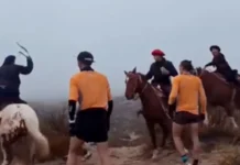 Jinetes atacaron a piedrazos y con boleadoras a runners durante una carrera