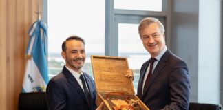 Juan Pablo Valdés recibió al embajador de la Unión Europea