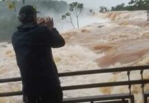 Cataratas del Iguazú: la crecida del río obligó a cerrar la Garganta del Diablo