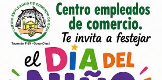 El centro Empleados de Comercio de Goya te invita a festejar el Día de Niño
