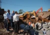 Juan P Valdés supervisó las obras hídricas sobre el arroyo Pirayuí
