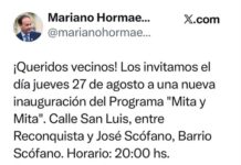 Inauguración nueva obra de pavimento del programa “Mita y Mita”
