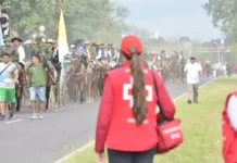 Multitudinaria peregrinación juvenil a Itatí
