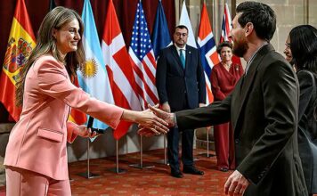 Messi fue recibido por la Princesa de Asturias antes de recibir el premio en España
