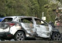 Panamericana: choque entre dos autos, incendio y un muerto