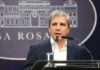 Caputo defendió el rumbo económico y atribuyó el alza del riesgo país a “un brutal shock externo”